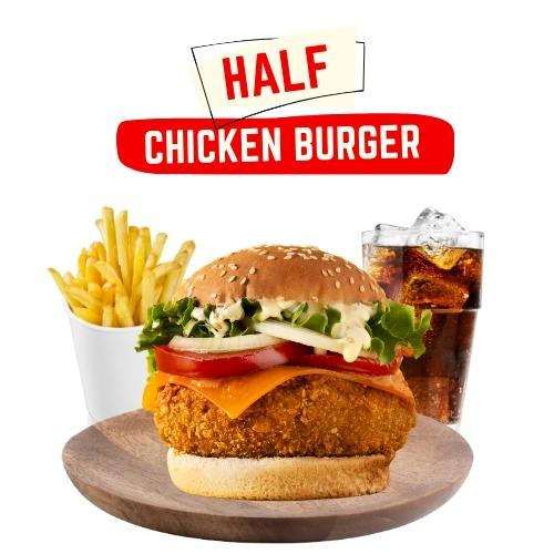 Half Pounder Chicken Burger Meal