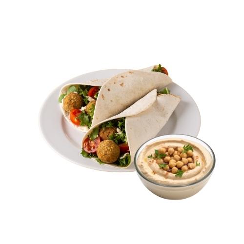 Falafel and Humus Wrap